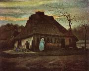 Vincent Van Gogh Cottage with Trees (nn04) oil